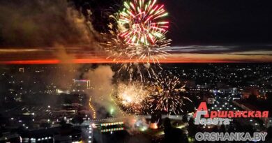 Праздничные мероприятия в Орше завершились выступлением звезд и фейерверком | фото